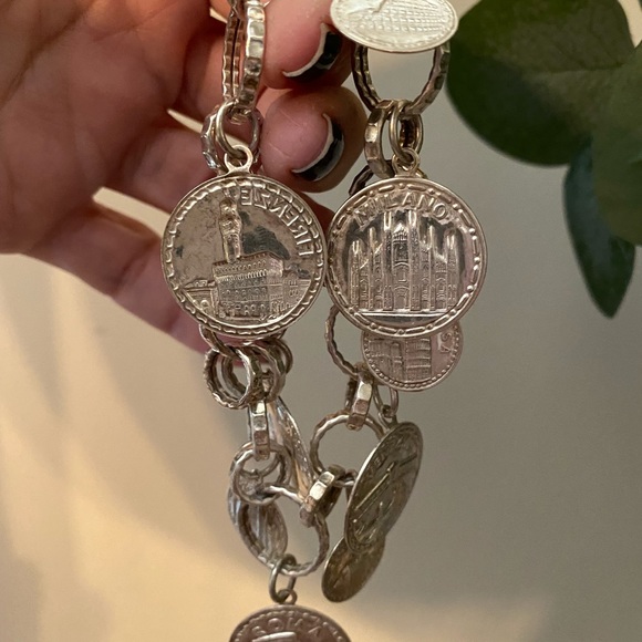 STERLING SILVER 925 Coins Charm Bracelet - Picture 4 of 10